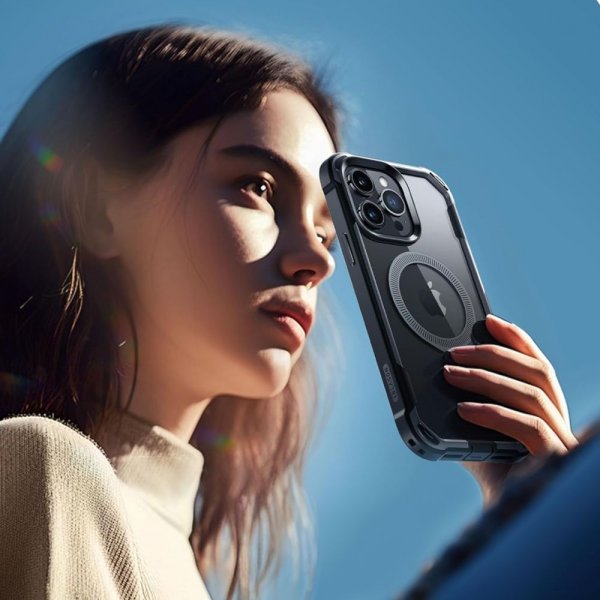 Supcase iPhone 15 Pro Max Deksel Ares Mag Svart