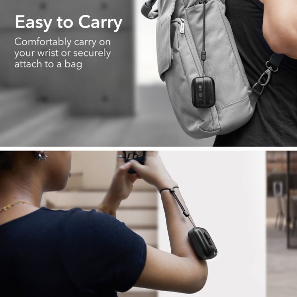 ESR AirPods Pro/AirPods Pro 2 Deksel Pulse FlickLock HaloLock Svart