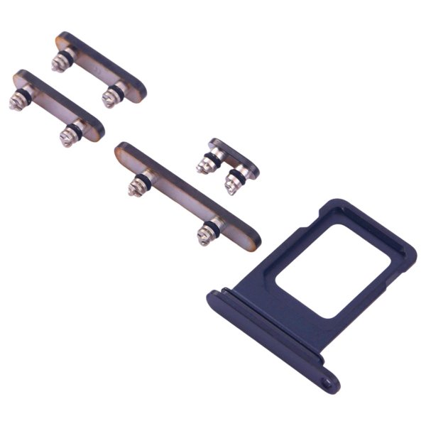 Knapper og SIM-kortholdere for iPhone 15 Pro og 15 Pro Max - Blå