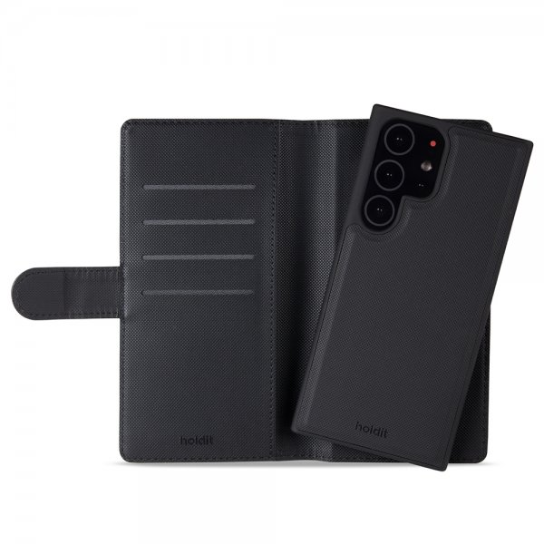 holdit Samsung Galaxy S23 Ultra Etui Wallet Case Magnet Svart