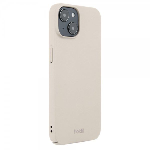 holdit iPhone 15 Deksel Slim Case Light Beige