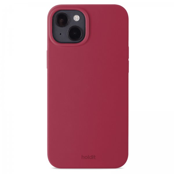 holdit iPhone 15 Plus Deksel Silikon Red Velvet