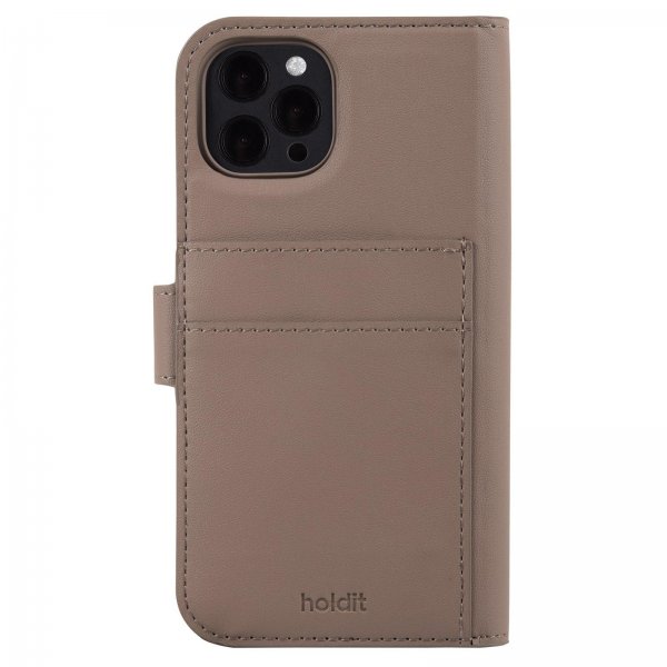 holdit iPhone 12/iPhone 12 Pro Etui Wallet Case Magnet Plus Mocha Brown