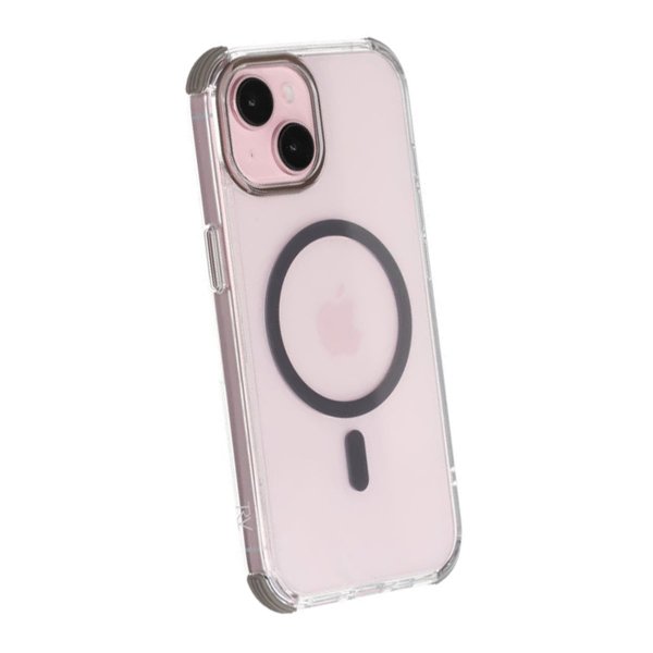 Rvelon iPhone 15 Deksel Forsterkede hjørner Grå