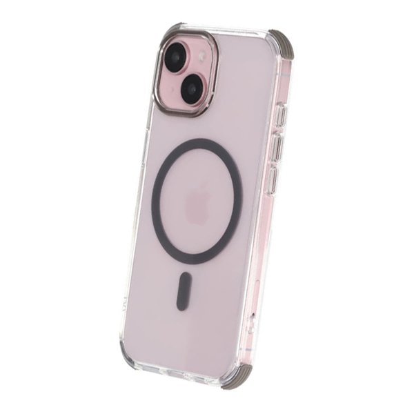 Rvelon iPhone 15 Deksel Forsterkede hjørner Grå