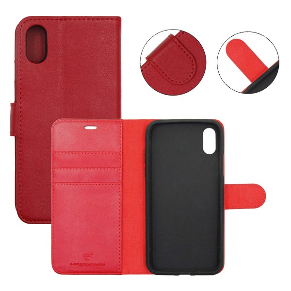 iPhone X/iPhone Xs Etui Avtagbart Deksel Rød