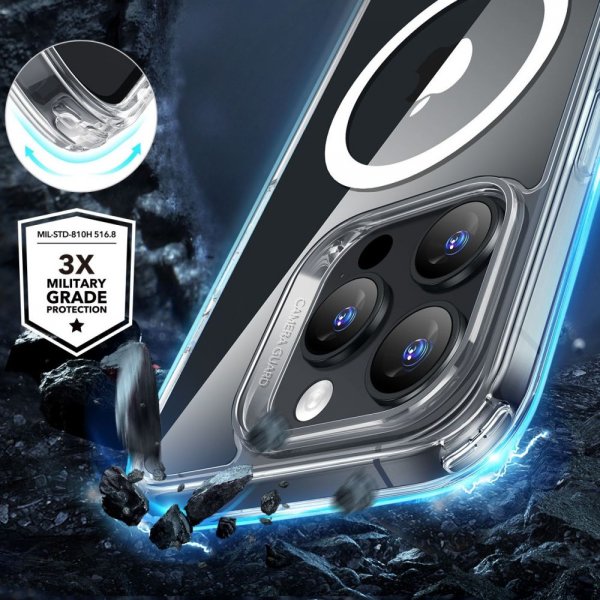 ESR iPhone 16 Pro Max Deksel og Skjermbeskytter Classic Hybrid MagSafe Set Transparent