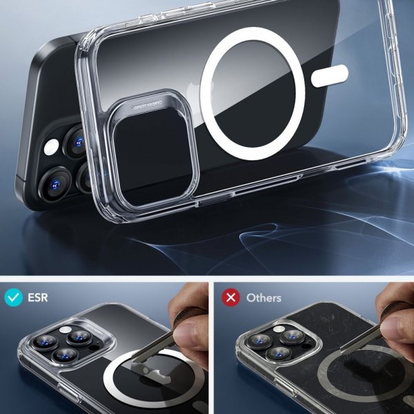 ESR iPhone 16 Pro Max Deksel og Skjermbeskytter Classic Hybrid MagSafe Set Transparent