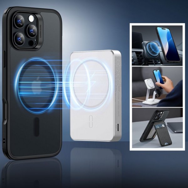 ESR iPhone 16 Pro Max Deksel og Skjermbeskytter Classic Hybrid MagSafe Set Frostet Svart