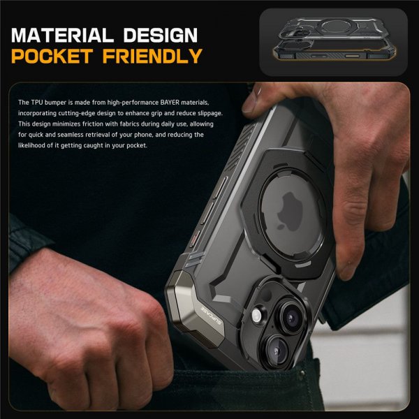Supcase iPhone 16 Deksel UB Grip MagSafe Svart