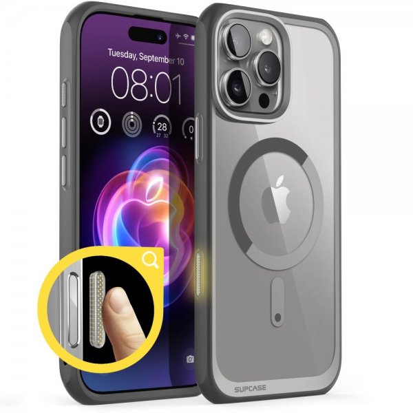 Supcase iPhone 16 Pro Max Deksel UB Mag Grå