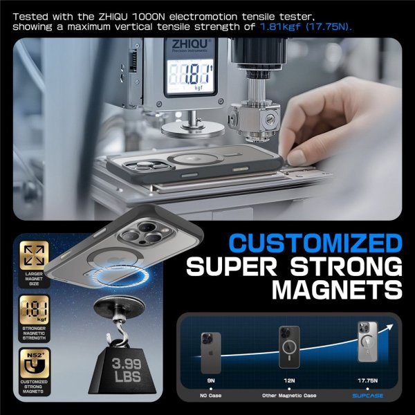Supcase iPhone 16 Pro Max Deksel UB Mag Grå