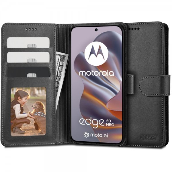 Tech-Protect Motorola Edge 50 Neo Etui Wallet Svart