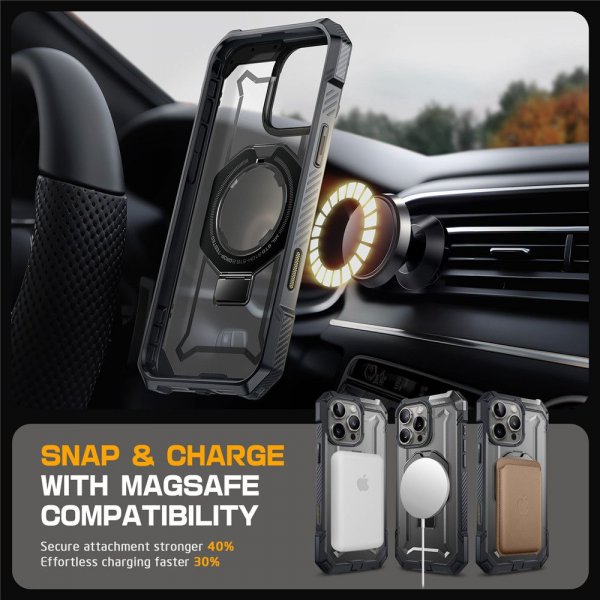 Supcase iPhone 16 Pro Deksel UB Grip MagSafe Grå