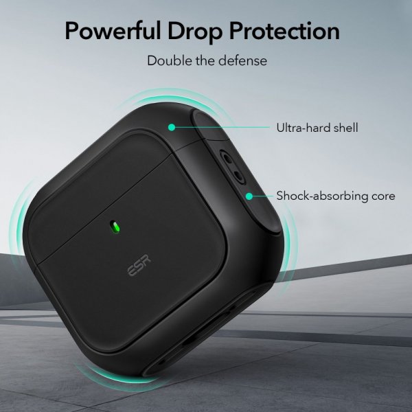 ESR AirPods 4 Deksel Orbit Hybrid HaloLock Svart