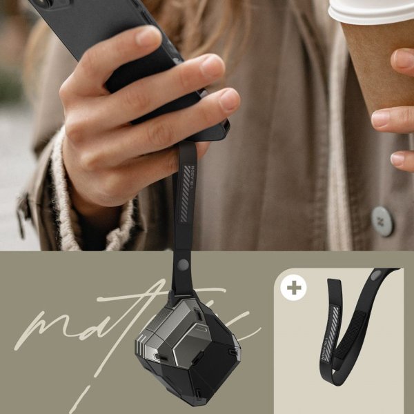 Supcase AirPods 4 Deksel Matrix Svart