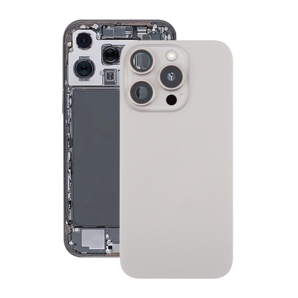 iPhone 16 Pro Max Baksideglass Komplett OEM - Naturlig titan