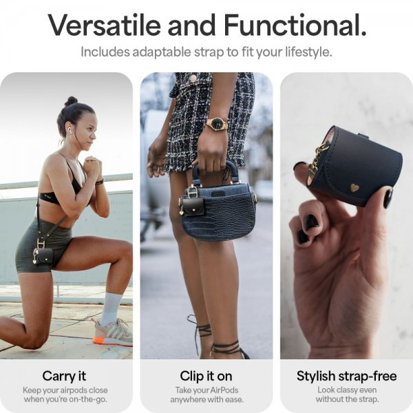 Spigen AirPods 4 Etui Cyrill Mini Bag Svart