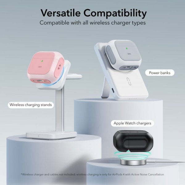 ESR AirPods 4 Deksel Orbit Hybrid HaloLock Rosa