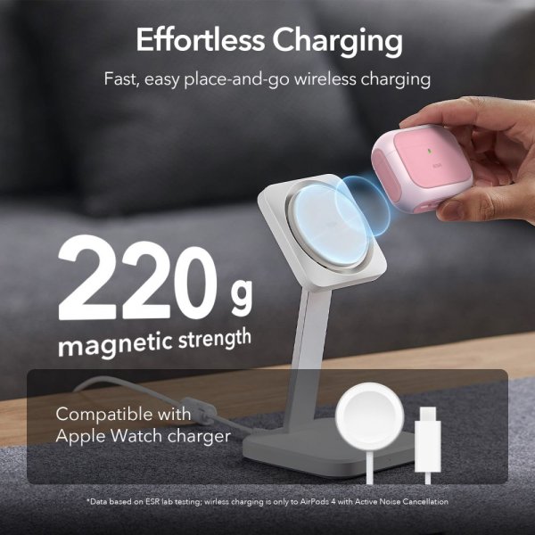 ESR AirPods 4 Deksel Orbit Hybrid HaloLock Rosa