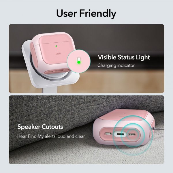 ESR AirPods 4 Deksel Orbit Hybrid HaloLock Rosa