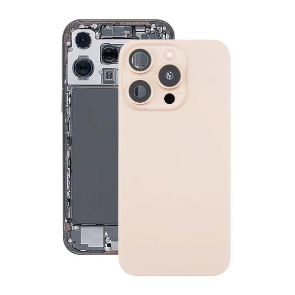 iPhone 16 Pro Max Bakside Glass Komplett OEM - Sandfarget titan