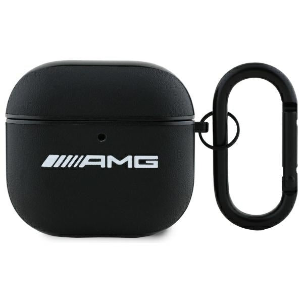 Mercedes Benz AirPods 4 Deksel Ekte Skinn AMG Svart