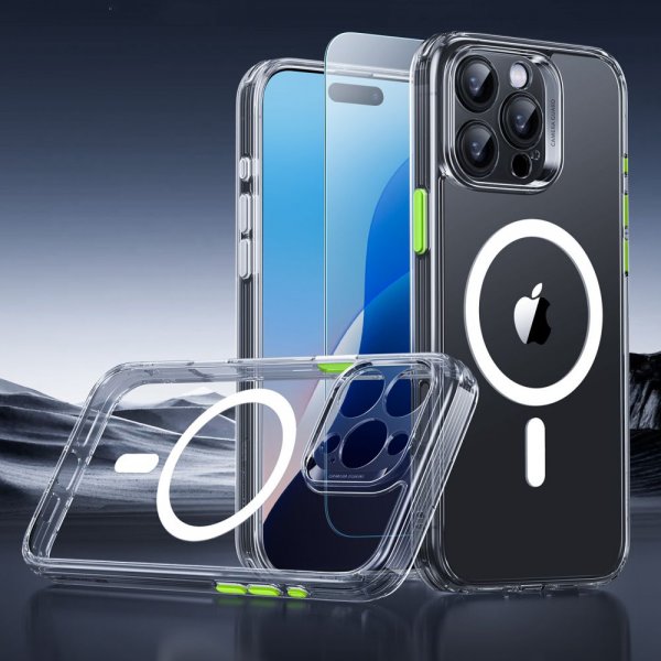 ESR iPhone 16 Pro Max Deksel og Skjermbeskytter Classic Hybrid Pro Set Transparent