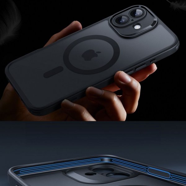 ESR iPhone 16 Deksel og Skjermbeskytter Classic Hybrid Pro Set Svart