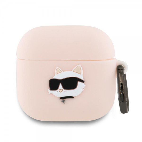 Karl Lagerfeld AirPods 4 Deksel Choupette 3D Rosa