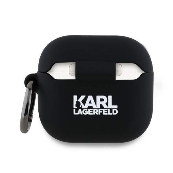 Karl Lagerfeld AirPods 4 Deksel Karl & Choupette 3D Svart
