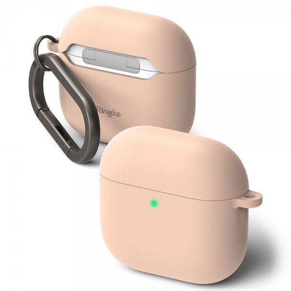 Ringke AirPods 4 Deksel Silikoni Pink Sand