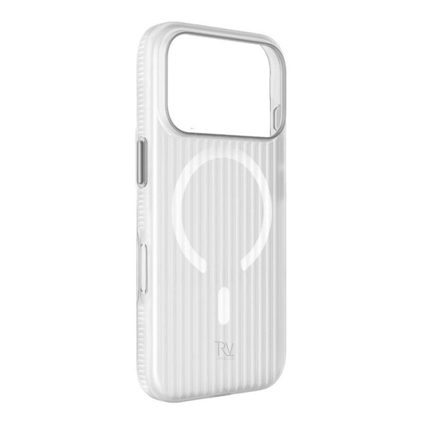 Rvelon iPhone 17 Pro Deksel Korrugerte MagSafe Hvit