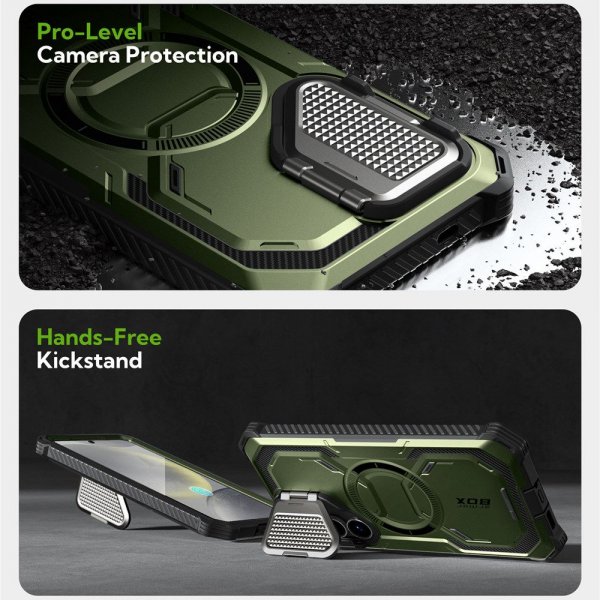 Supcase Samsung Galaxy S25 Deksel ArmorBox MagSafe Grønn