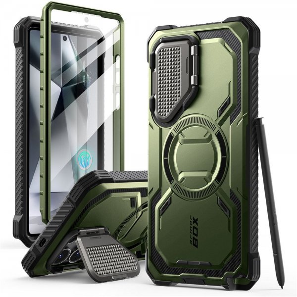 Supcase Samsung Galaxy S25 Ultra Deksel ArmorBox MagSafe Grønn