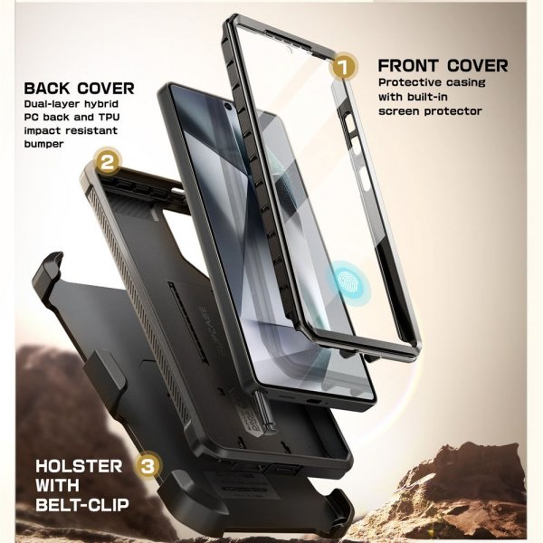 Supcase Samsung Galaxy S25 Ultra Deksel UB Pro Svart