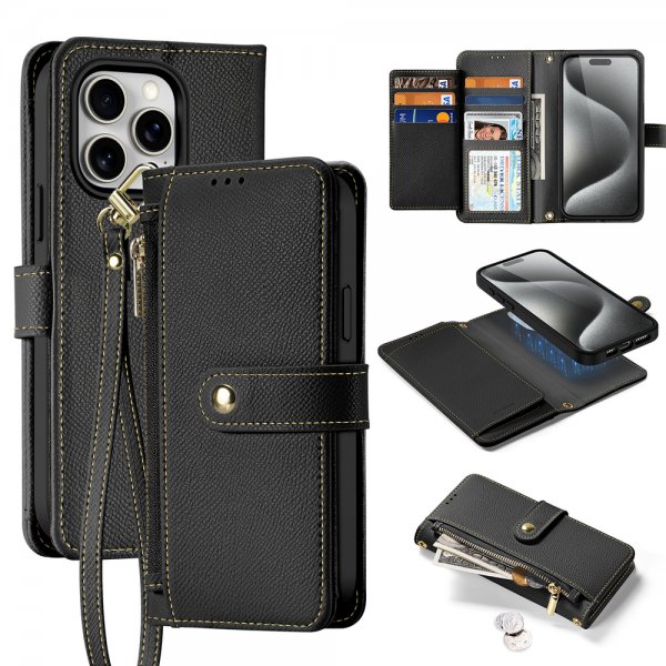 Dux Ducis iPhone 15 Pro Etui 2-in-1 Lawa Series MagSafe Svart