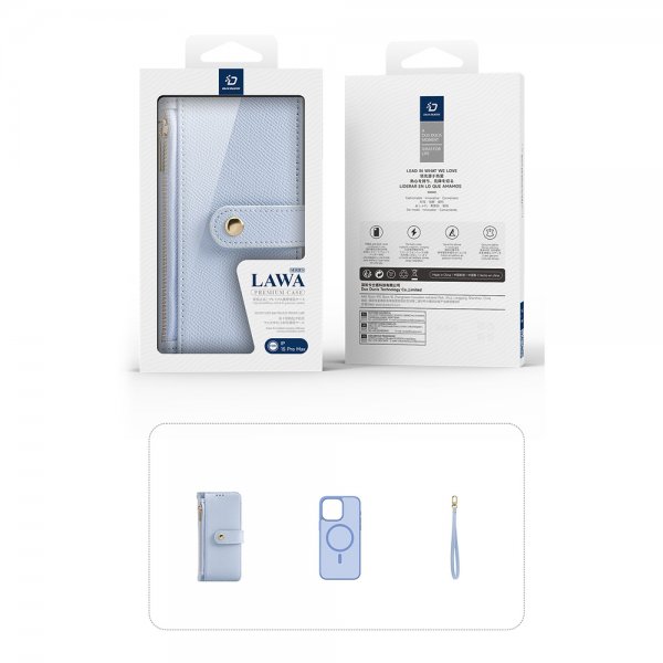 Dux Ducis iPhone 15 Pro Etui 2-in-1 Lawa Series MagSafe Blå
