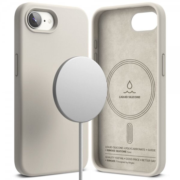 Ringke iPhone 16e/iPhone 17e Deksel Silicone Magnetic Stone