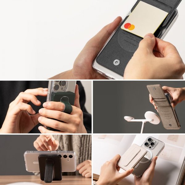 Ringke MagSafe Kortholder Slide Grip Wallet Magnetic Svart