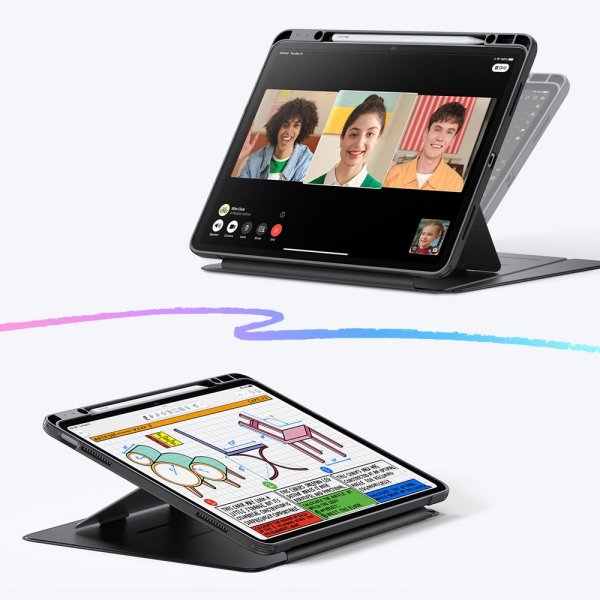 ESR iPad Air 13 (M2/M3) Etui Flip Hybrid Svart