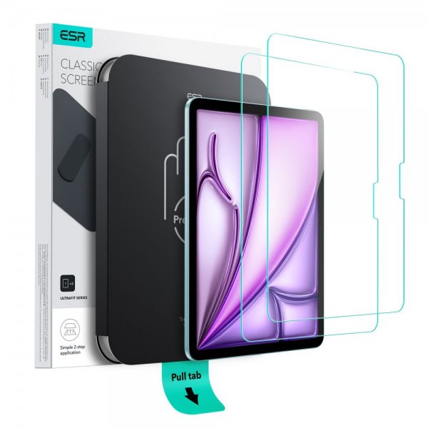 ESR iPad Air 13 (M2/M3) Skjermbeskytter UltraFit 2-pakning