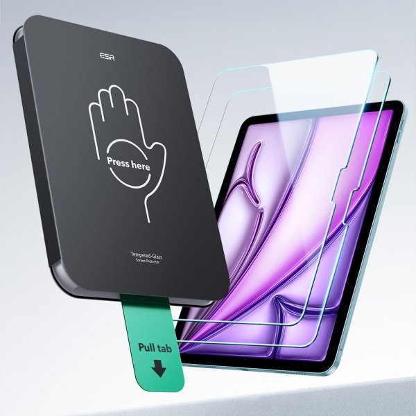 ESR iPad Air 13 (M2/M3) Skjermbeskytter UltraFit 2-pakning
