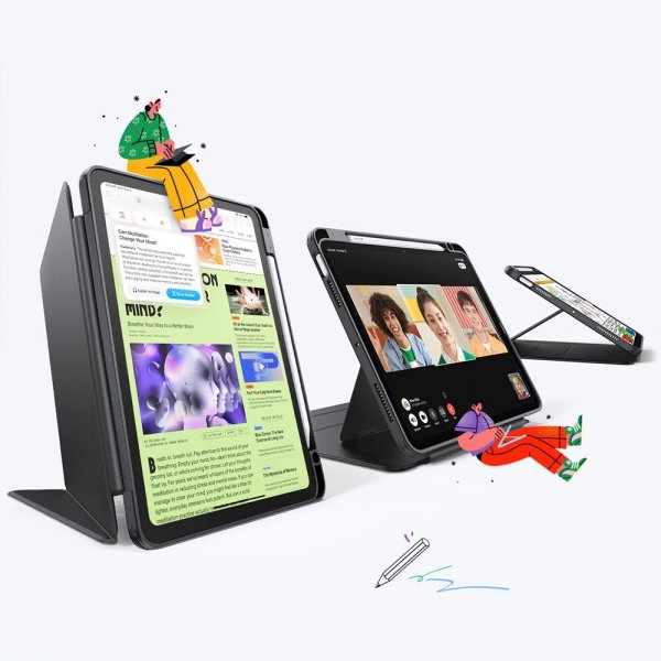 ESR iPad 10.9 (gen 10)/iPad 11 (A16) Etui Flip Hybrid Folio Svart