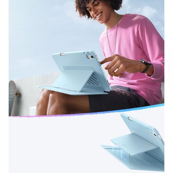 ESR iPad 10.9 (gen 10)/iPad 11 (A16) Etui Flip Hybrid Lyseblå