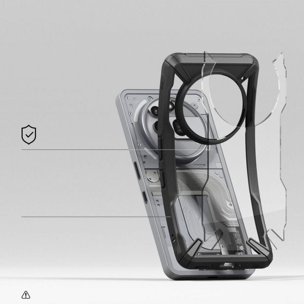 Ringke Nothing Phone (3a) Pro Deksel Fusion X Clear Black