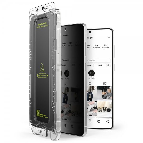 Ringke Samsung Galaxy S25 Edge Skjermbeskytter Easy Slide Privacy 2-pakning