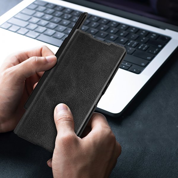Nillkin Samsung Galaxy Z Fold 7 Etui Qin Pro Leather Svart