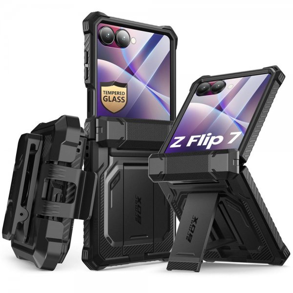Supcase Samsung Galaxy Z Flip 7 Deksel ArmorBox Svart