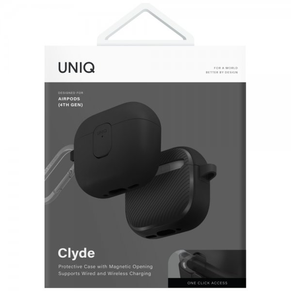 UNIQ AirPods 4 Deksel Clyde Svart